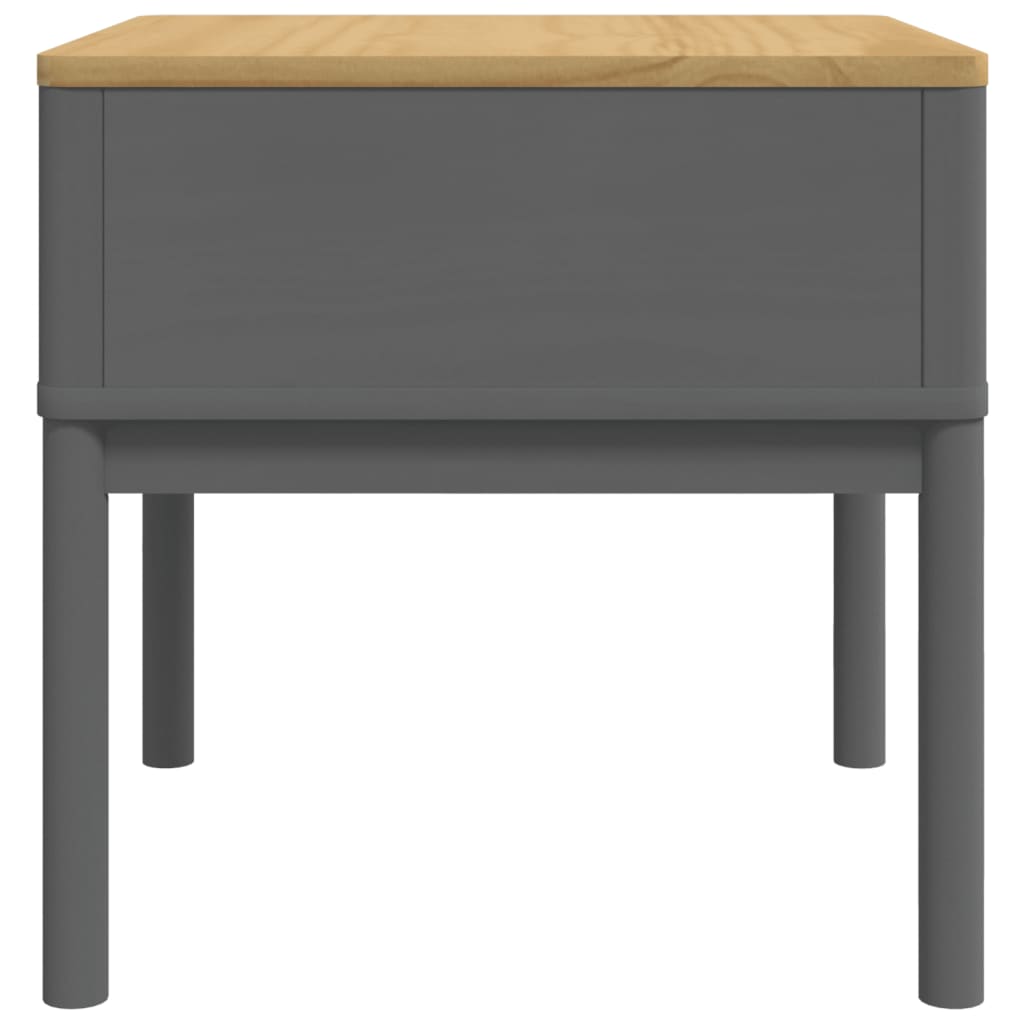 Lamp Table FLORO Grey 55x55x54 cm Solid Wood Pine